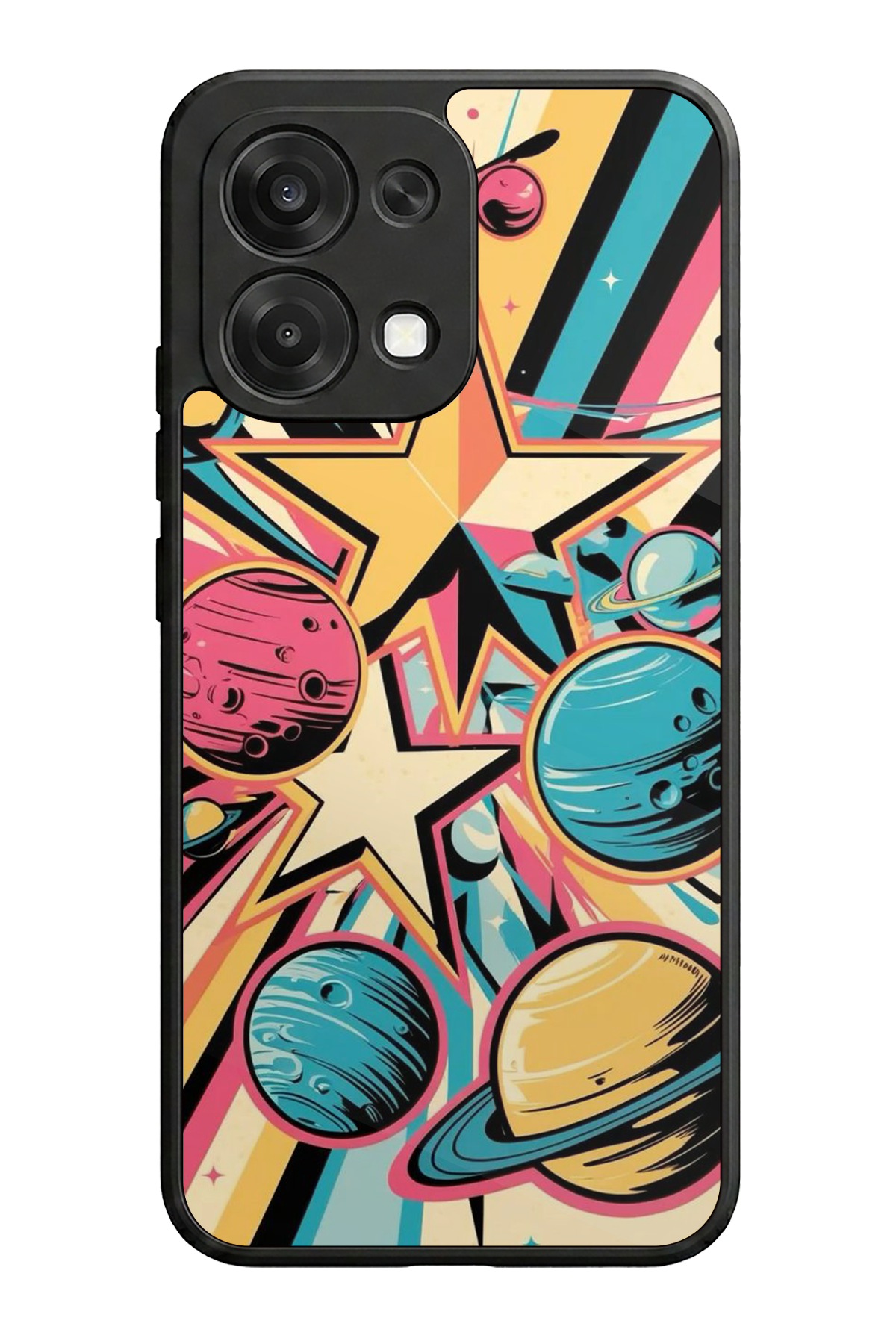 Oppo A6 Pro Uyumlu Uzay Tasarımlı Glossy Premium Kılıf
