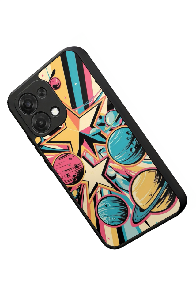 Oppo A6 Pro Uyumlu Uzay Tasarımlı Glossy Premium Kılıf