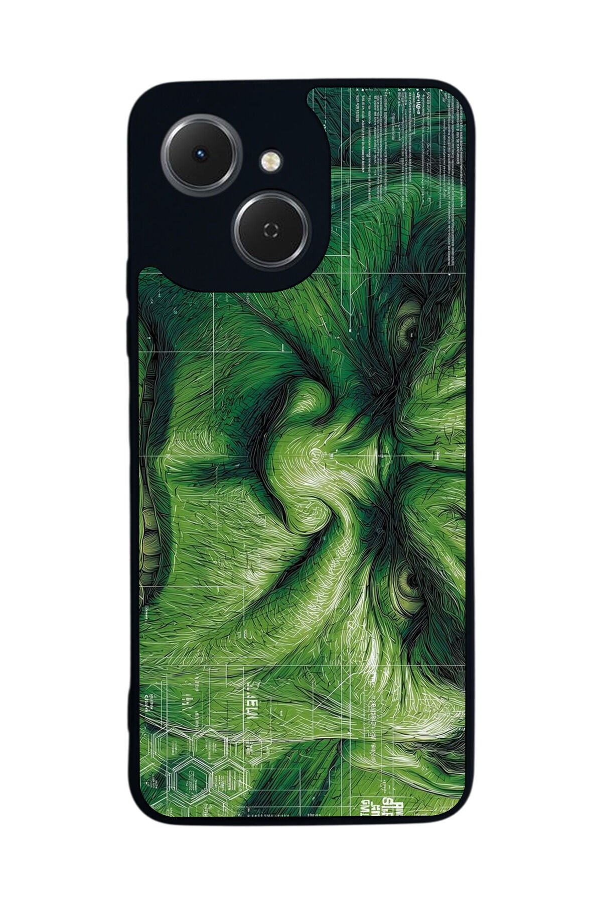 Tecno Spark 40C Uyumlu Hulk Tasarımlı Glossy Premium Kılıf