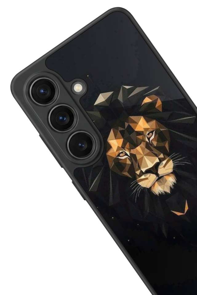 Samsung Galaxy S26 Uyumlu Aslan Tasarımlı Glossy Premium Kılıf