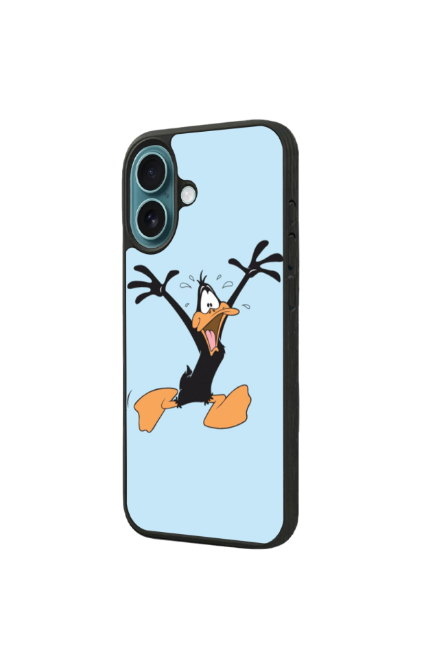 iPhone 16 Uyumlu Daffy duck Tasarımlı Glossy Premium Kılıf