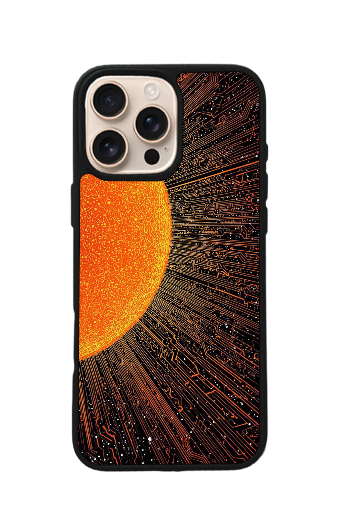 iPhone 15 Pro Uyumlu Gunes Tasarımlı Glossy Premium Kılıf