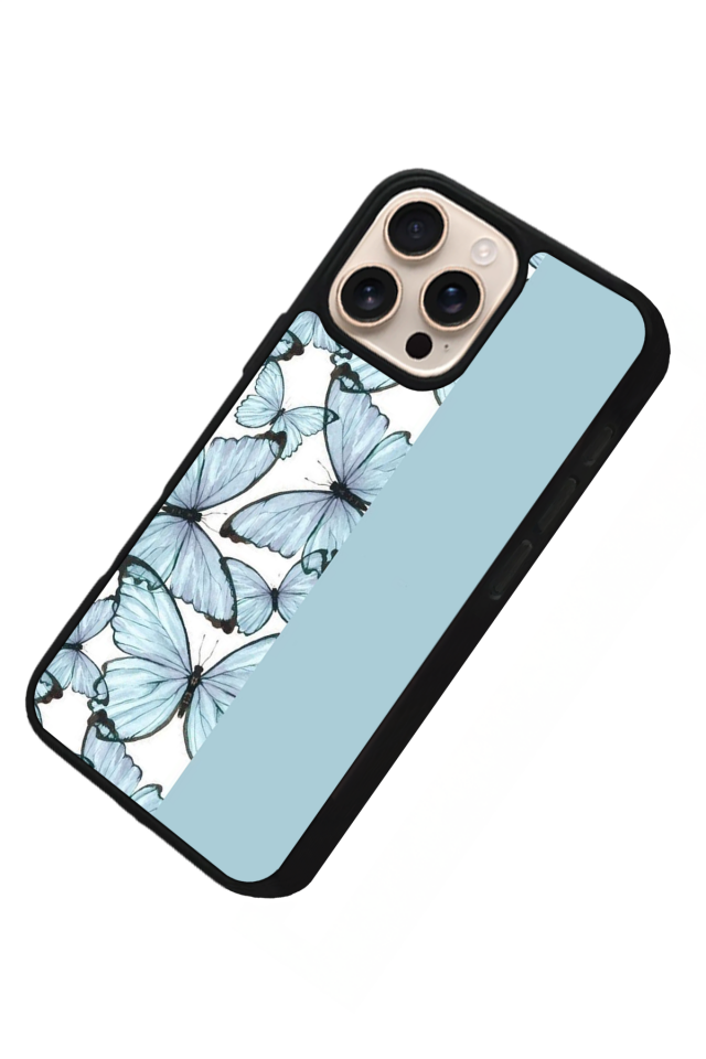 iPhone 14 Pro Uyumlu Kelebek Tasarımlı Glossy Premium Kılıf
