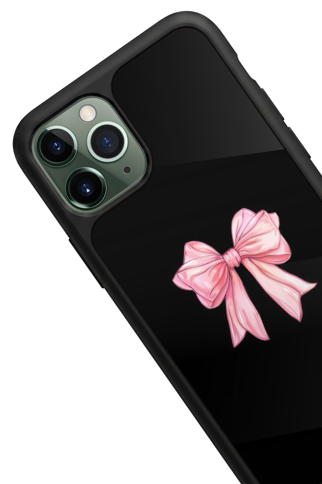 iPhone 11 Pro Uyumlu Kurdele Tasarımlı Glossy Premium Kılıf
