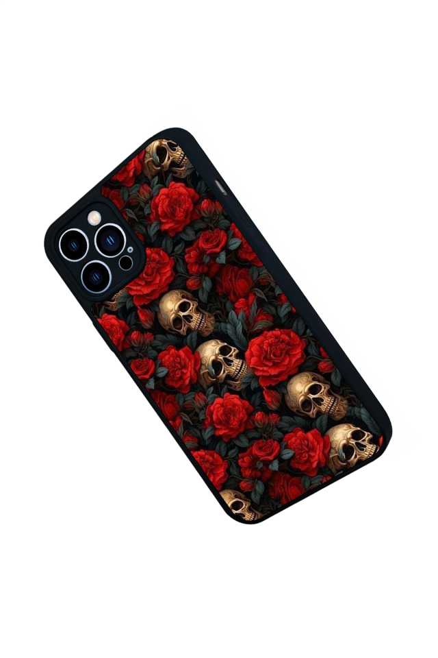 iPhone 12 Pro Max Uyumlu KuruKafa Tasarımlı Glossy Premium Kılıf