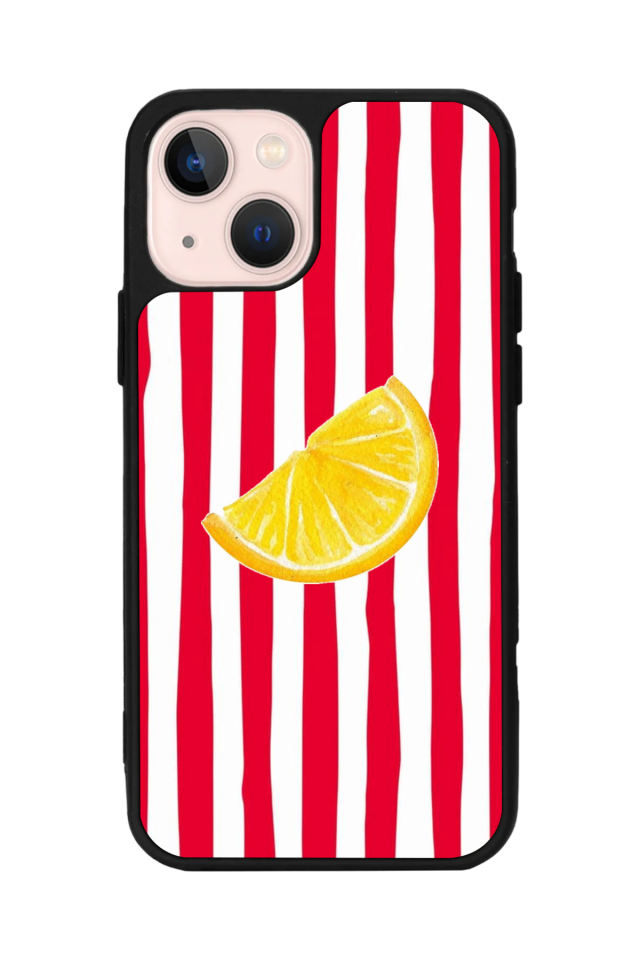 iPhone 14 Plus Uyumlu Limon Tasarımlı Glossy Premium Kılıf