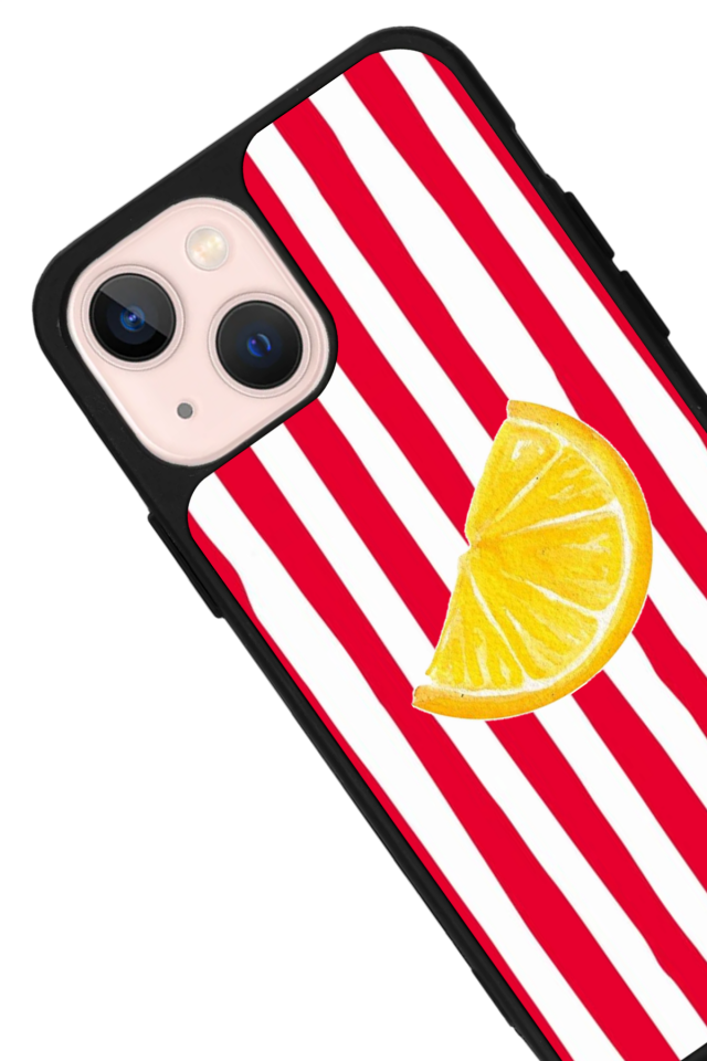 iPhone 14 Plus Uyumlu Limon Tasarımlı Glossy Premium Kılıf