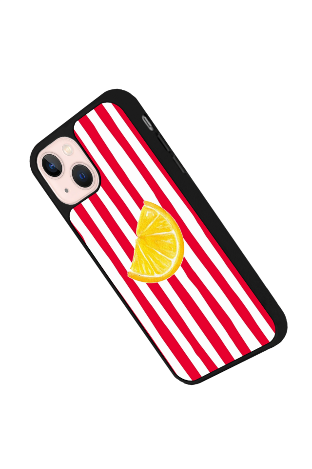 iPhone 14 Plus Uyumlu Limon Tasarımlı Glossy Premium Kılıf