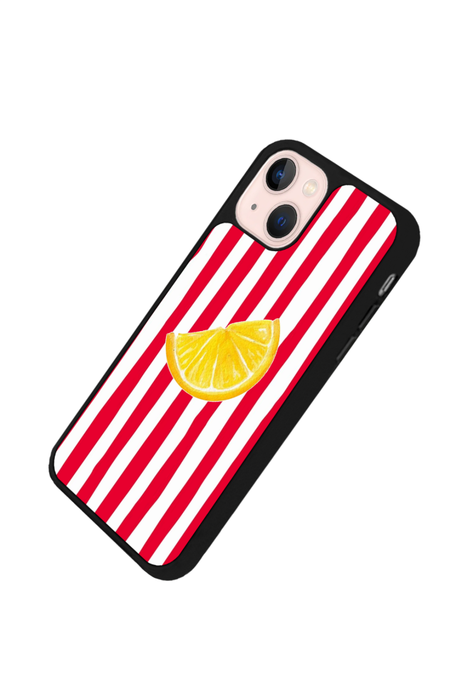 iPhone 14 Plus Uyumlu Limon Tasarımlı Glossy Premium Kılıf
