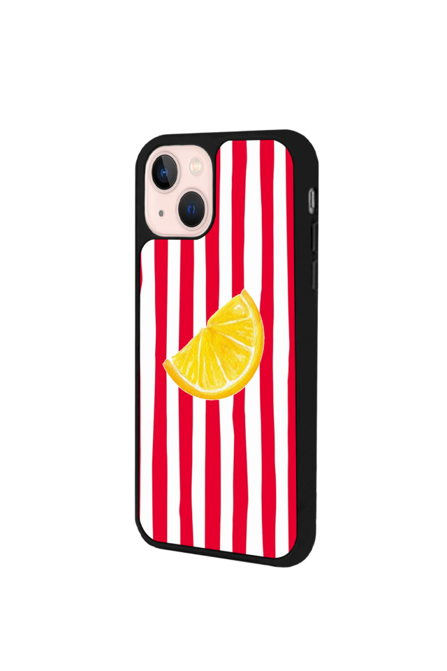 iPhone 14 Plus Uyumlu Limon Tasarımlı Glossy Premium Kılıf