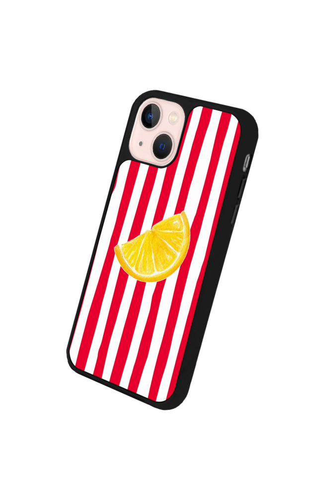 iPhone 14 Plus Uyumlu Limon Tasarımlı Glossy Premium Kılıf