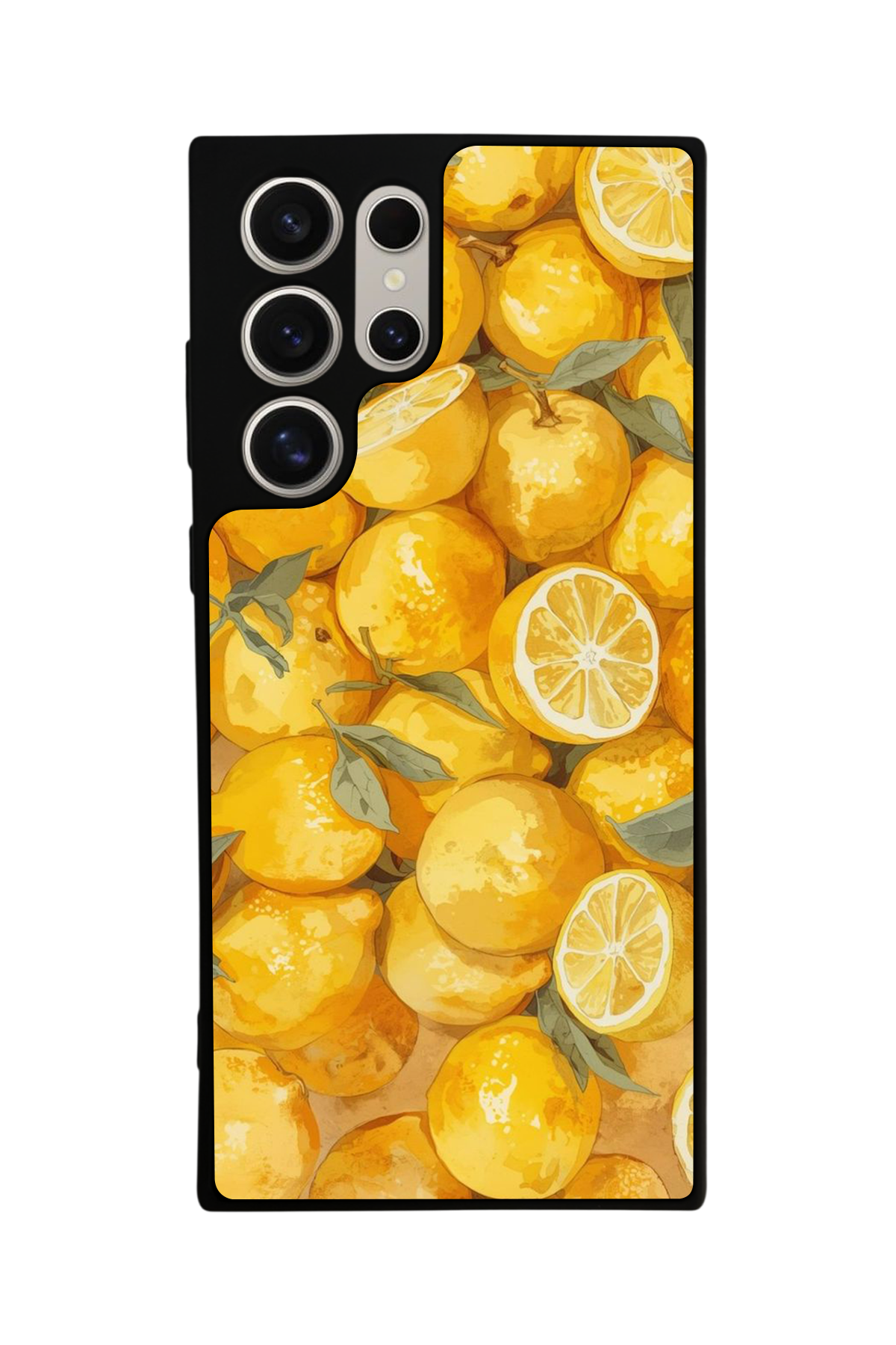 Samsung Galaxy S22 Ultra Uyumlu Limon Tasarımlı Glossy Premium Kılıf