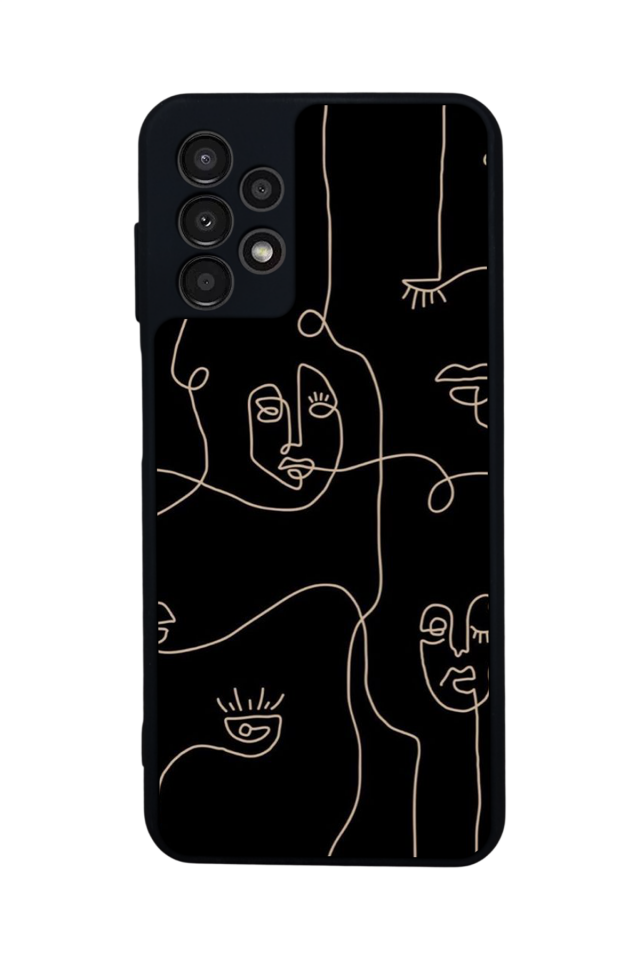 Samsung Galaxy A23 Uyumlu Line Art Tasarımlı Glossy Premium Kılıf