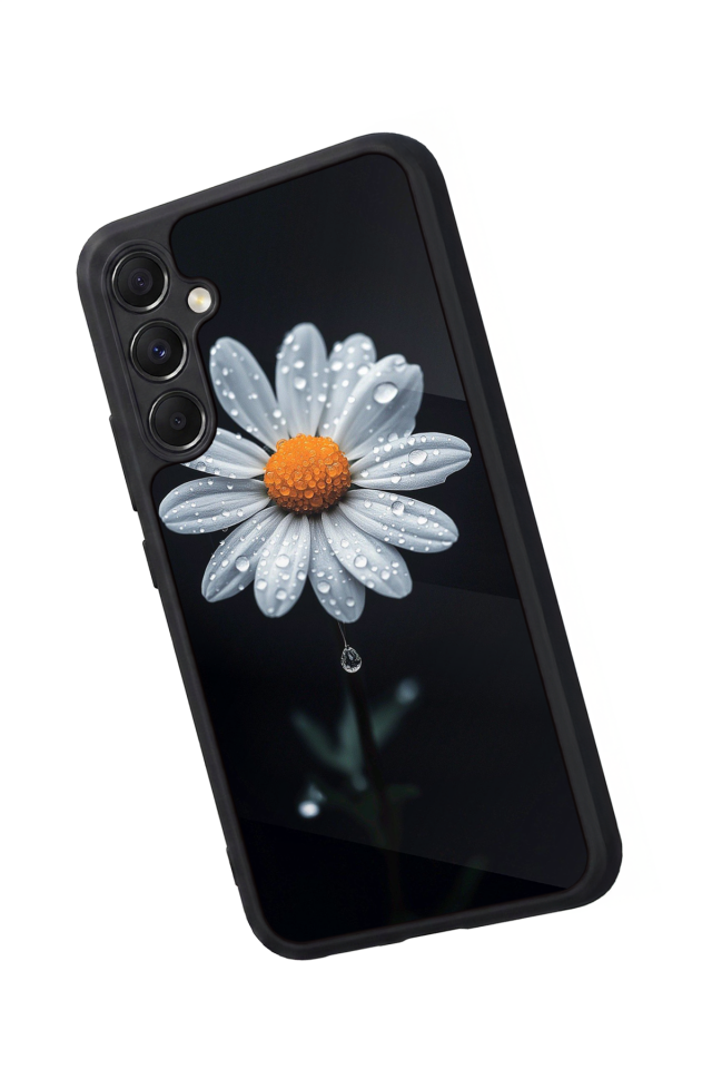 Samsung Galaxy M34 Uyumlu Papatya Tasarımlı Glossy Premium Kılıf