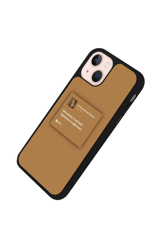 iPhone 13 Mini Uyumlu Sarki Sozleri Tasarımlı Glossy Premium Kılıf
