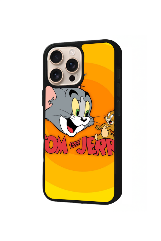 iPhone 15 Pro Max Uyumlu Tom And Jerry Tasarımlı Glossy Premium Kılıf