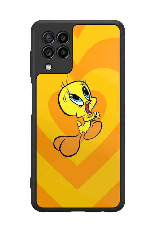 Samsung Galaxy M32 Uyumlu Tweety Tasarımlı Glossy Premium Kılıf