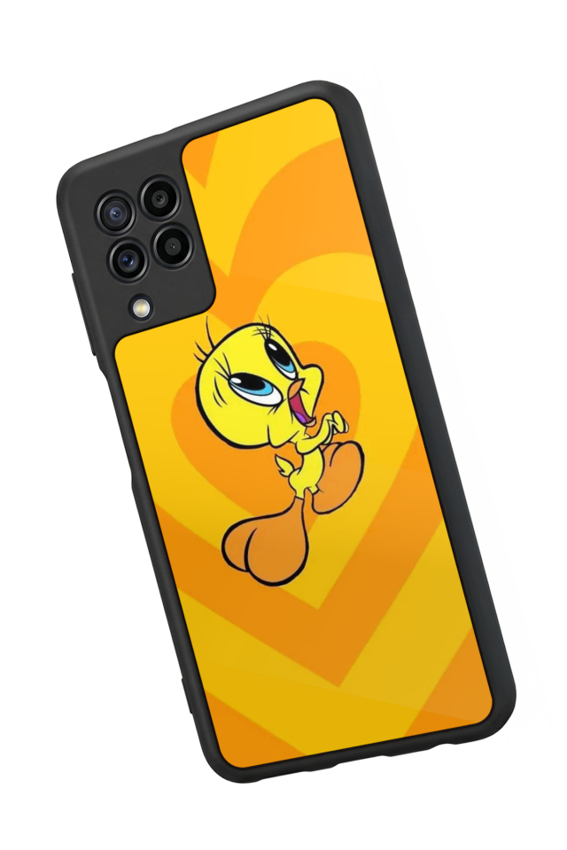 Samsung Galaxy M32 Uyumlu Tweety Tasarımlı Glossy Premium Kılıf