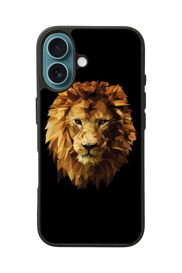 iPhone 16 Plus Uyumlu Aslan Tasarımlı Glossy Premium Kılıf