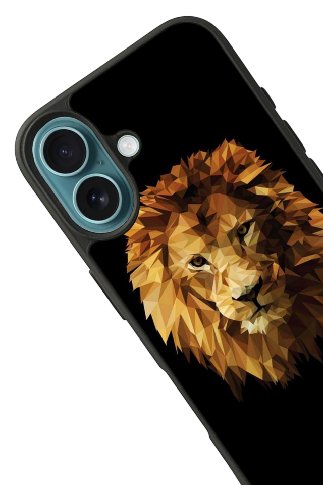 iPhone 16 Plus Uyumlu Aslan Tasarımlı Glossy Premium Kılıf