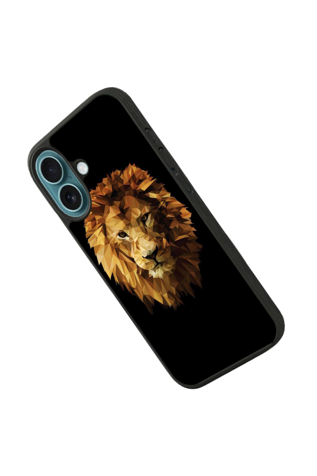 iPhone 16 Plus Uyumlu Aslan Tasarımlı Glossy Premium Kılıf
