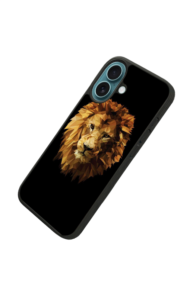 iPhone 16 Plus Uyumlu Aslan Tasarımlı Glossy Premium Kılıf