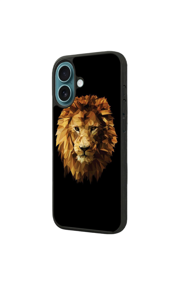 iPhone 16 Plus Uyumlu Aslan Tasarımlı Glossy Premium Kılıf