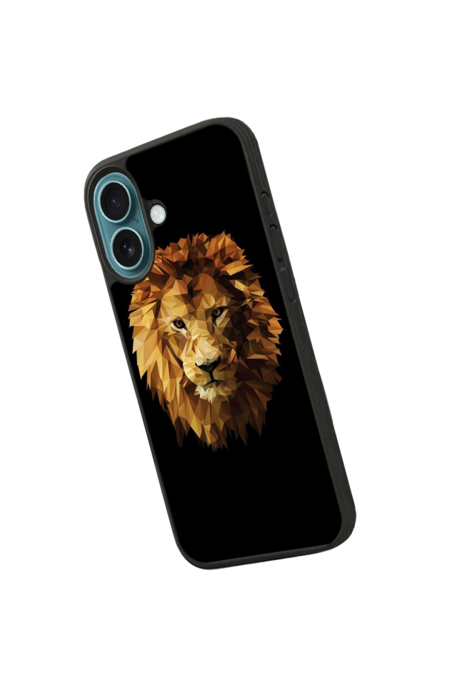 iPhone 16 Plus Uyumlu Aslan Tasarımlı Glossy Premium Kılıf