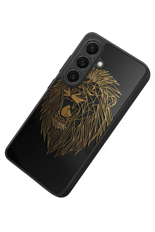 Samsung Galaxy S26 Uyumlu Aslan Tasarımlı Glossy Premium Kılıf