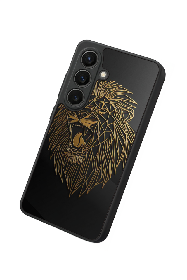 Samsung Galaxy S26 Uyumlu Aslan Tasarımlı Glossy Premium Kılıf