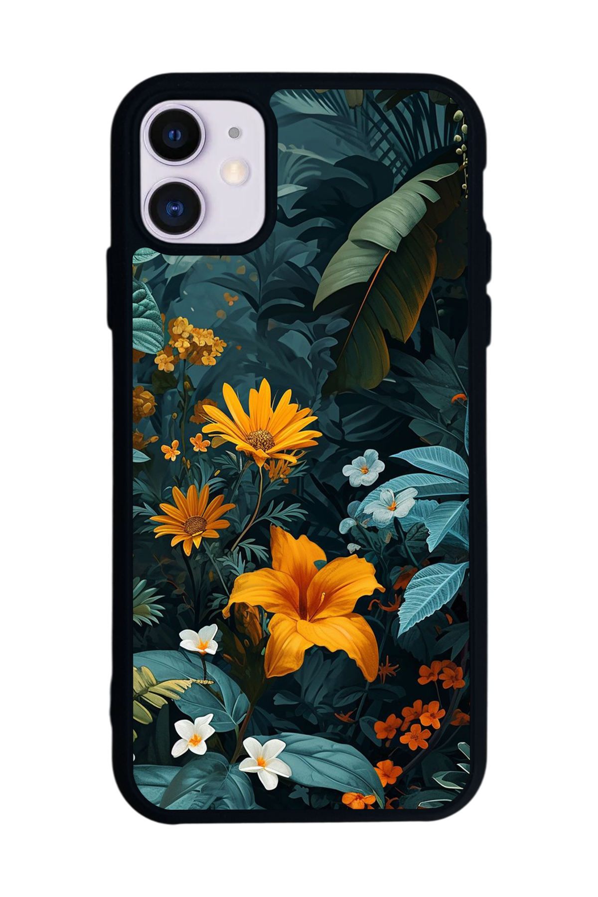 iPhone 11 Uyumlu Botanik Tasarımlı Glossy Premium Kılıf