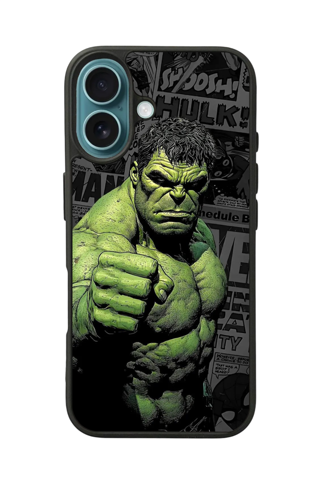 iPhone 16 Plus Uyumlu Hulk Tasarımlı Glossy Premium Kılıf