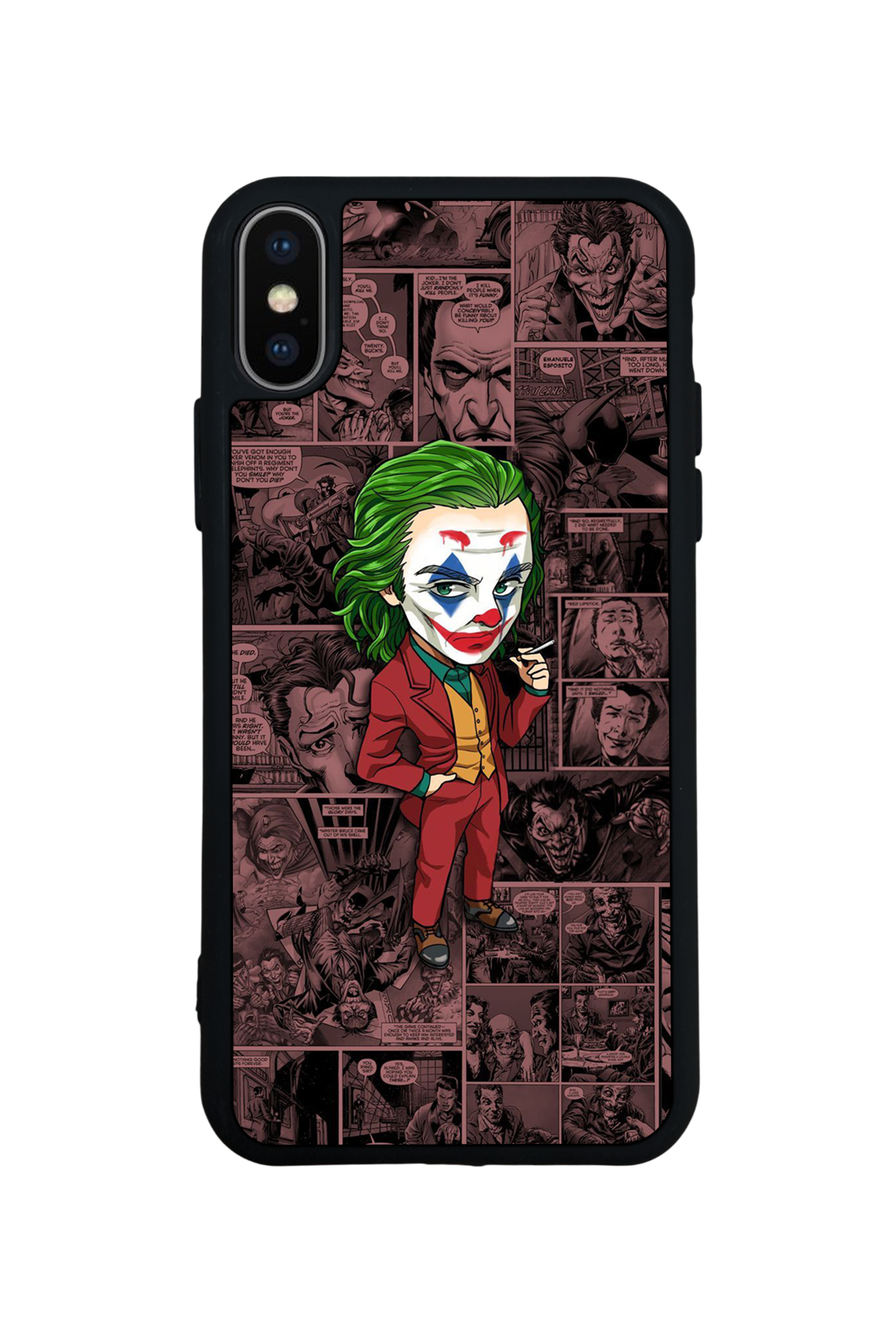 iPhone X/ XS Uyumlu Joker Tasarımlı Glossy Premium Kılıf