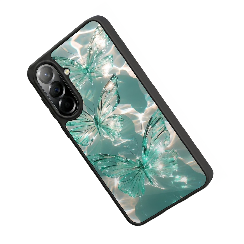 Samsung Galaxy A37 Uyumlu Kelebek Tasarımlı Glossy Premium Kılıf