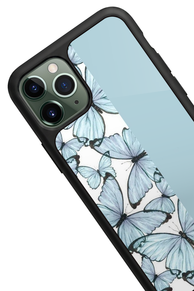 iPhone 11 Pro Max Uyumlu Kelebek Tasarımlı Glossy Premium Kılıf