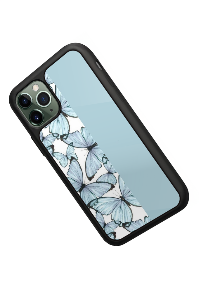 iPhone 11 Pro Max Uyumlu Kelebek Tasarımlı Glossy Premium Kılıf