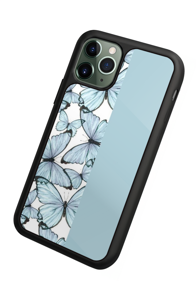 iPhone 11 Pro Max Uyumlu Kelebek Tasarımlı Glossy Premium Kılıf