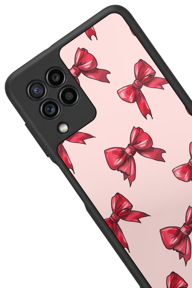 Samsung Galaxy M22 Uyumlu Kurdele Tasarımlı Glossy Premium Kılıf