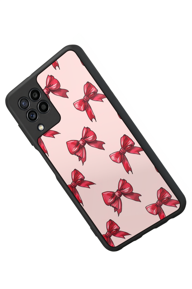 Samsung Galaxy M22 Uyumlu Kurdele Tasarımlı Glossy Premium Kılıf