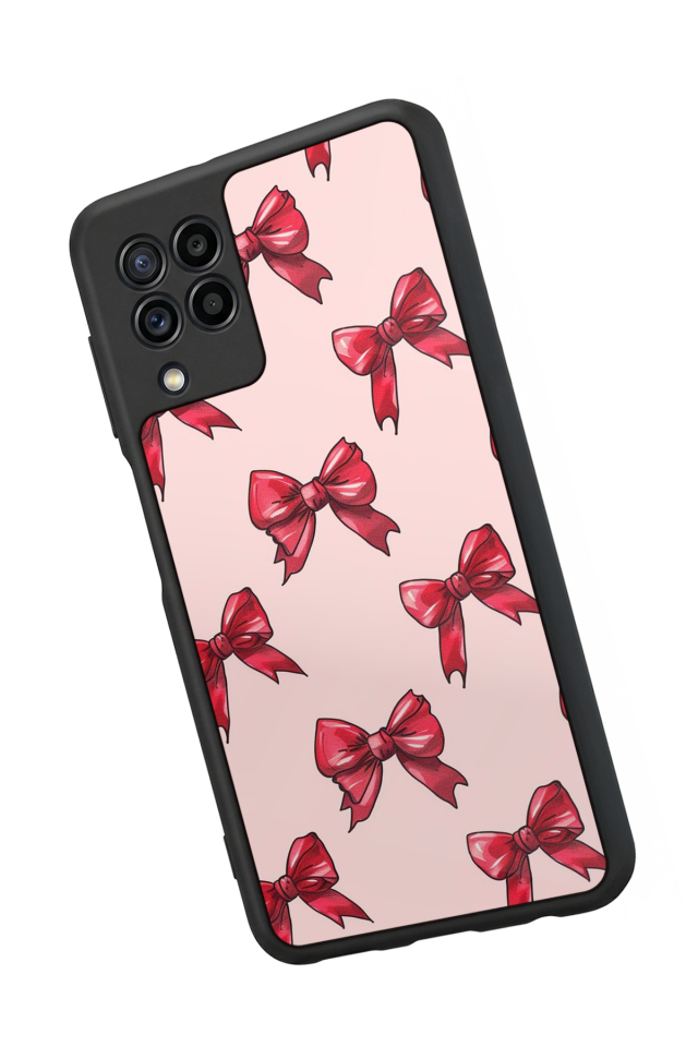Samsung Galaxy M22 Uyumlu Kurdele Tasarımlı Glossy Premium Kılıf
