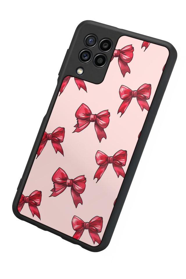Samsung Galaxy M22 Uyumlu Kurdele Tasarımlı Glossy Premium Kılıf