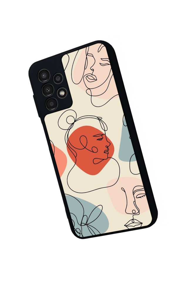 Samsung Galaxy A23 Uyumlu Line Art Tasarımlı Glossy Premium Kılıf