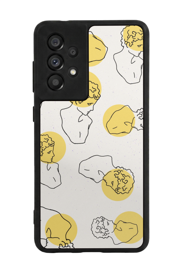 Samsung Galaxy A73 Uyumlu Line Art Tasarımlı Glossy Premium Kılıf