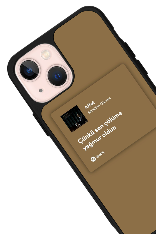 iPhone 13 Mini Uyumlu Sarki Sozleri Tasarımlı Glossy Premium Kılıf