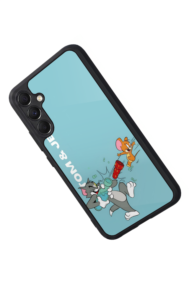 Samsung Galaxy A34 Uyumlu Tom And Jerry Tasarımlı Glossy Premium Kılıf