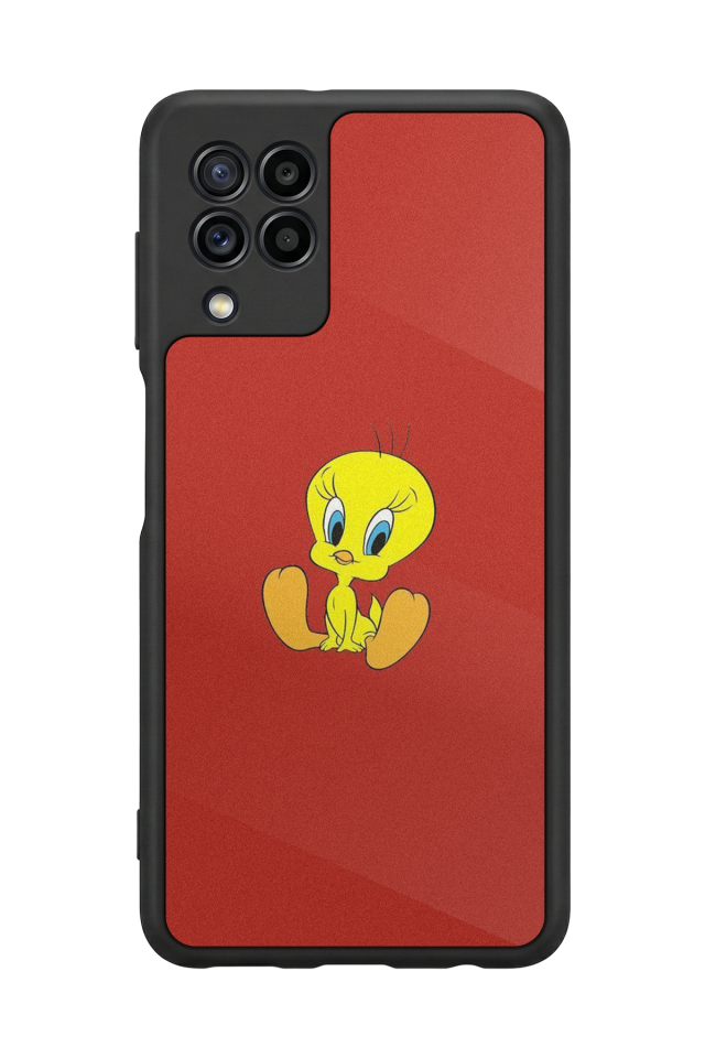 Samsung Galaxy M32 Uyumlu Tweety Tasarımlı Glossy Premium Kılıf