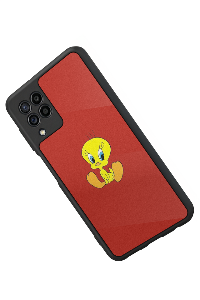 Samsung Galaxy M32 Uyumlu Tweety Tasarımlı Glossy Premium Kılıf