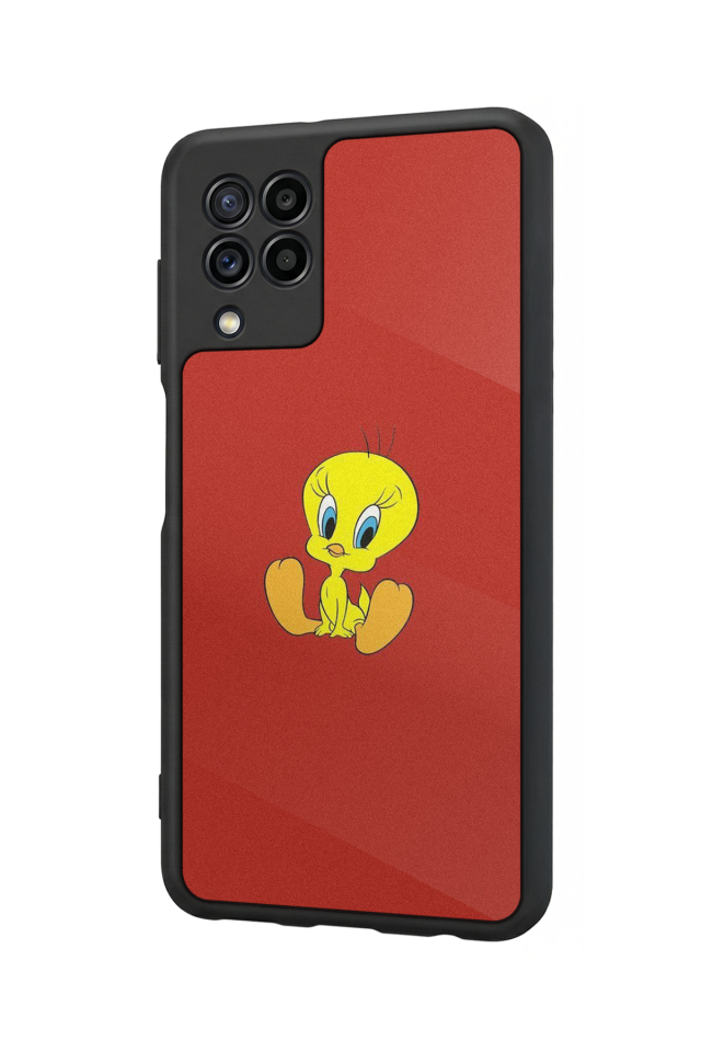 Samsung Galaxy M32 Uyumlu Tweety Tasarımlı Glossy Premium Kılıf