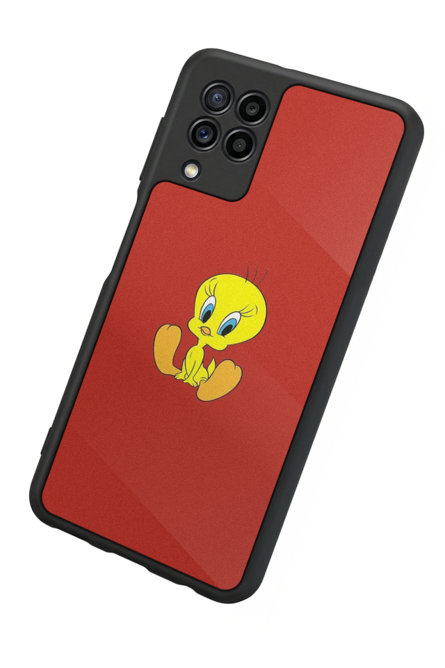 Samsung Galaxy M32 Uyumlu Tweety Tasarımlı Glossy Premium Kılıf