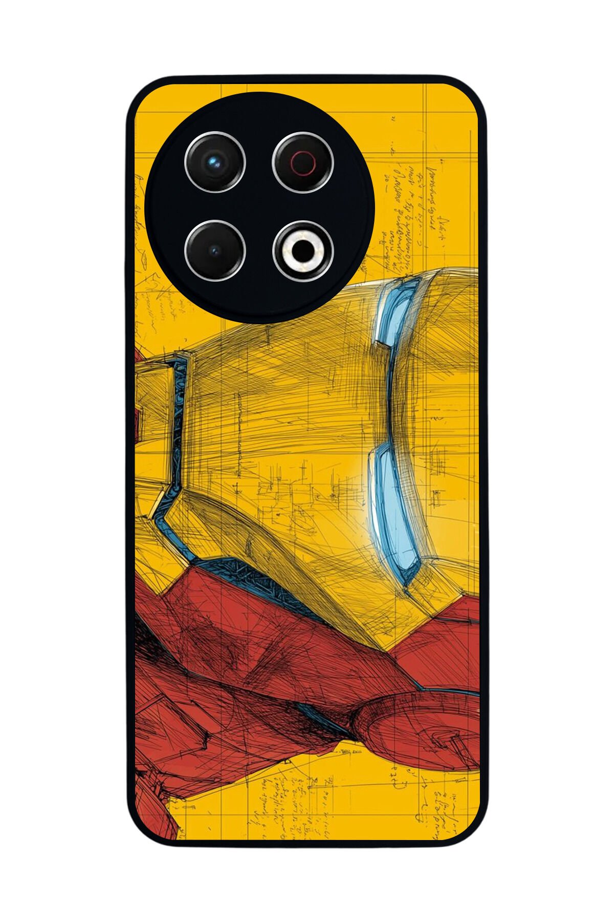 Tecno Spark 30 Pro Uyumlu Iron Man ( Demir Adam ) Tasarımlı Glossy Premium Kılıf